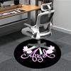 1pc Angel WingsChair Carpet for Office, Indoor Non-Slip Washable Polyester Fiber Carpet, Mat For Office, Machine Washable