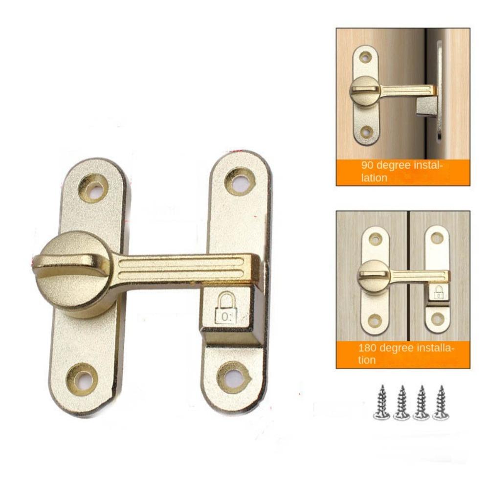 90/180 Degree Door Lock Guard Antitheft Door Hasps Protable Door Catch Bolt Bathroom