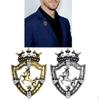 Brooch Crystal Horse Racing Badge