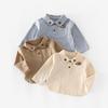 New Autumn 2025 Boys' Embroidered Squirrel Shirt: Stylish Korean-Style Top for Kids