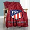 Atletico Madrid Customize Text Blanket Cozy Customizable Blanket Soft Warm Cozy Throw For Livingroom Living Room Sofa Bedding Four Seasons Universal