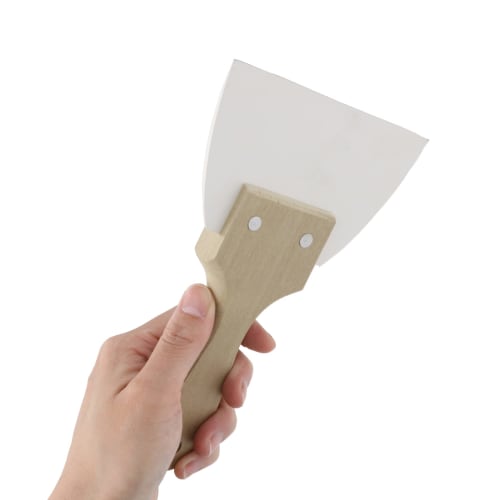 Shimotori Corporation Wooden Handle Rubber Spatula, Large, Made In Japan, 448
