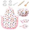 Spielzeug für Mädchen Kuchenschürze Rollenspiel Küche Kochspielzeug Kinder Kinder Backen Kochmütze Kochkostüm Rollenspiel Backsets