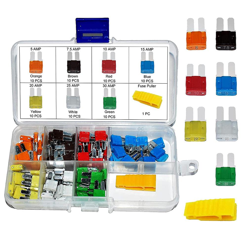 Micro2 fuse combination kit 35PCS upgraded car fuse combination (5-30A) with puller tool car ship truck SUV RV fuse replacement Fuse Holders1