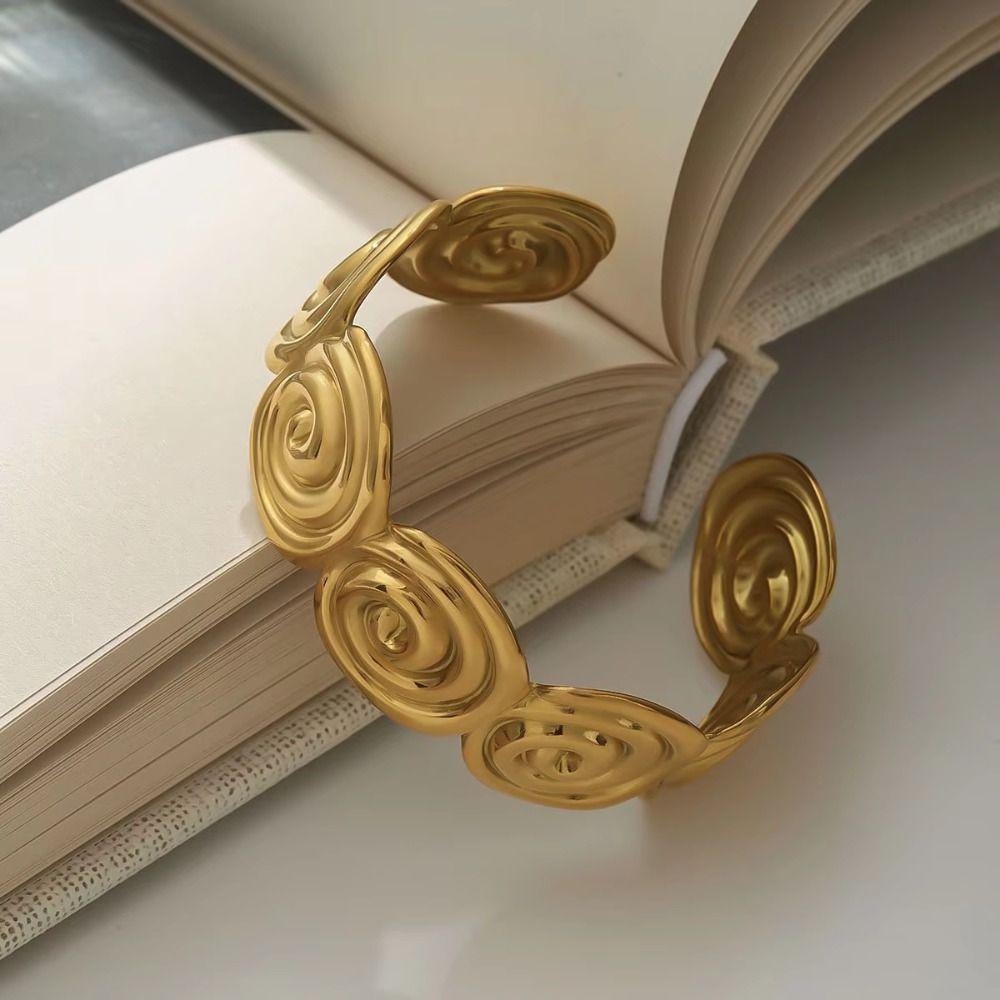 Vacation Style Metal Cuff Bangles Europe American Style Chunky Bracelet Exaggerated Bracelet  Gift