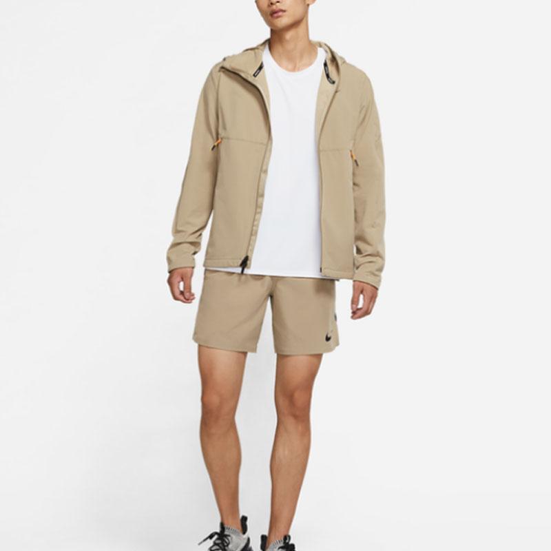 Nike Logo Woven Casual Training Hooded Jacket Men Jackets Khaki CU7347-247