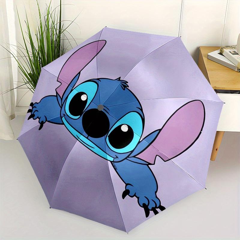

Stitch,Cute Automatic Opening and Closing Umbrella 8 Ribs Windproof Portable Folding Umbrella with Plastic Handle, Suitable for Casual and