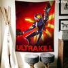 ULTRAKILL Wall Tapestry Aesthetic Wall Hanging Printed Fabric Blanket Decorative Tapestries for Bedroom Living Room Home Decor