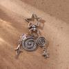 Šťastný černý 8 pavučina klíčenka Hvězda Y2k přívěsek Rocková klíčenka Šperk Dárek