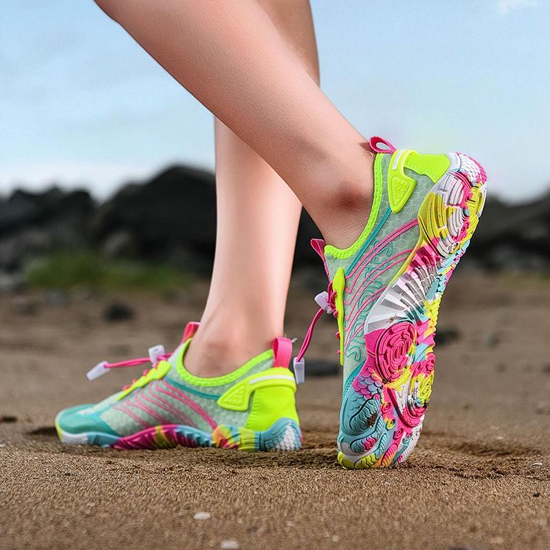 Fashion Summer Upstream Wading Shoes Five Fingers Beach Barefoot Colorful Sandals Men Women Pool Swimming Portable Aqua Sneakers Unisex