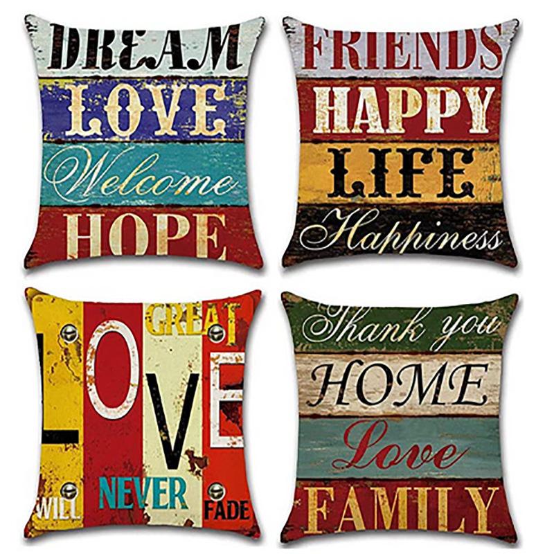 Christmas Pillow Home European Linen Sofa Cushion Cushion New Pillow Case