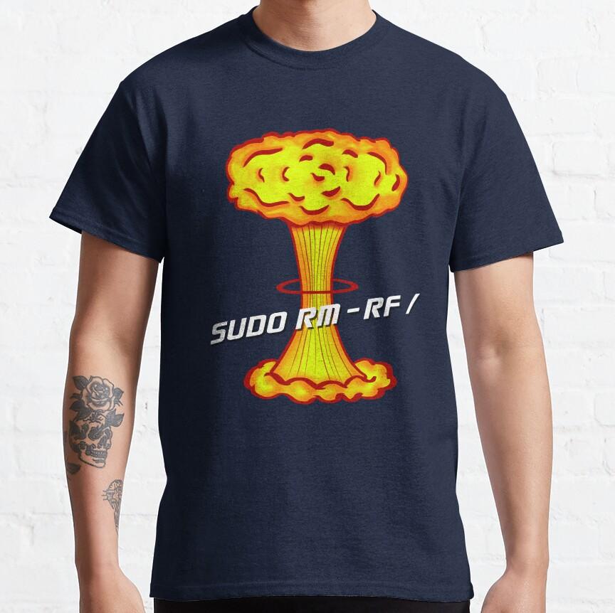 Футболка для разработчика ПО Sudo rm -rf Funny Sysadmin Command Engineer, размер L, топ, взрослая футболка S-6XL 4XL