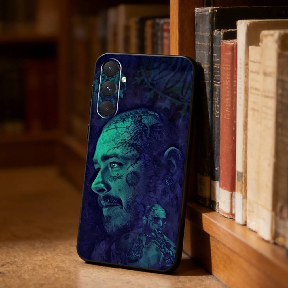 King P-Post M-Malone  Phone Case For Samsung S26,S25,S24,S23,S22,S21,Ultra,Plus,FE Black Soft Cover Samsung S26ULTRA