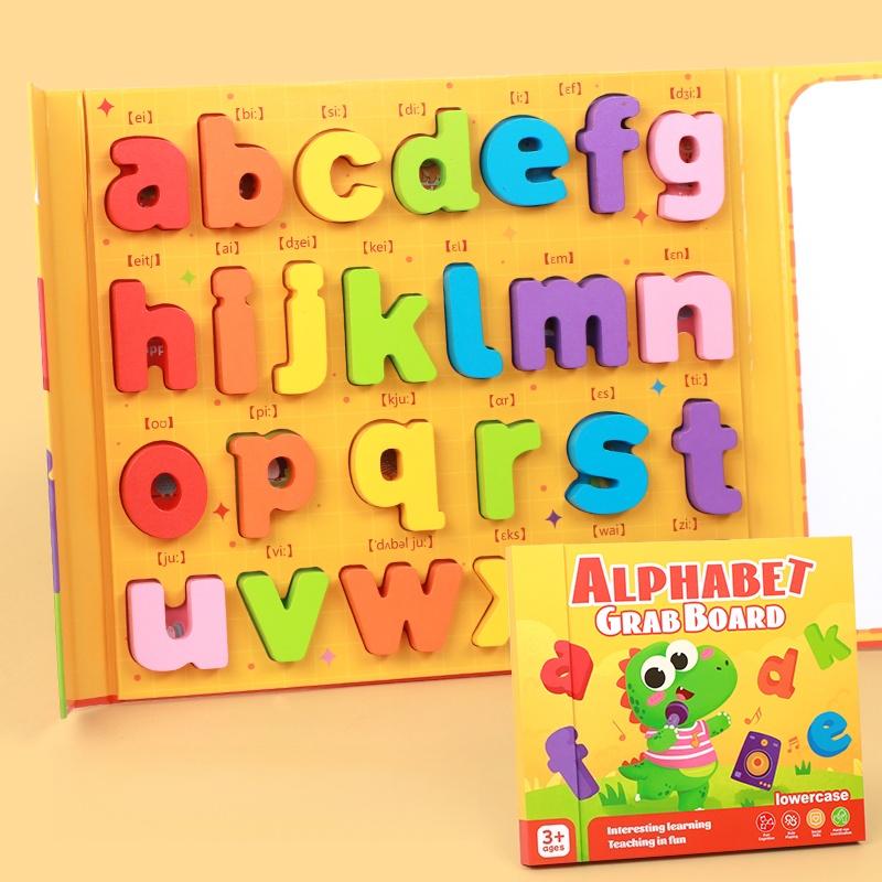 Wooden Puzzle Kids Colorful Alphabet Puzzles Montessori Early Learning Educational Toys Matching Game for Children Letter Match