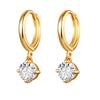 CRMYA Vintage Piercing Ear CZ Zircon Cross Earring Gold Silver Filled Drop Earrings For Women Hoop Earings Jewelry Wholesale
