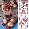 Red Mehndi Stickers Henna Tattoo Stickers Lace Fake Tattoo Body Art Sticker  Women/Lady