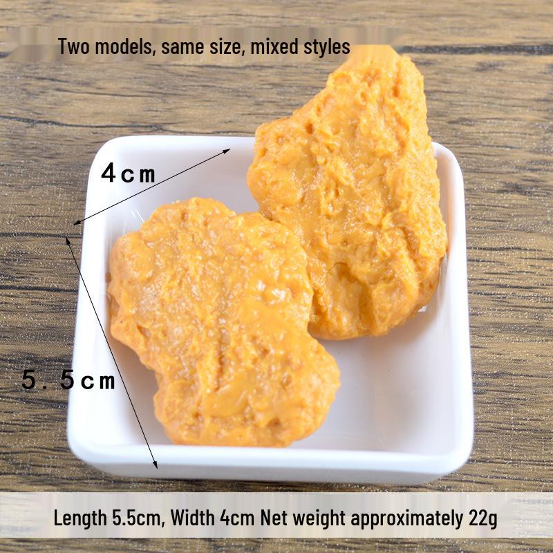 Simulated Fried Chicken Leg & Wing Keychain - Chicken Nugget & Popcorn Food Toy Pendant