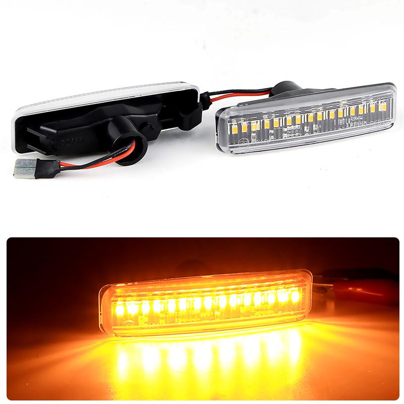 

2pcs Dynamic LED Side Markers Light Turn Signal Lamp Fit For 1995-2003 BMW 5 Series E39 M5 525i 528i 530i 540i OEM#: 63142496299