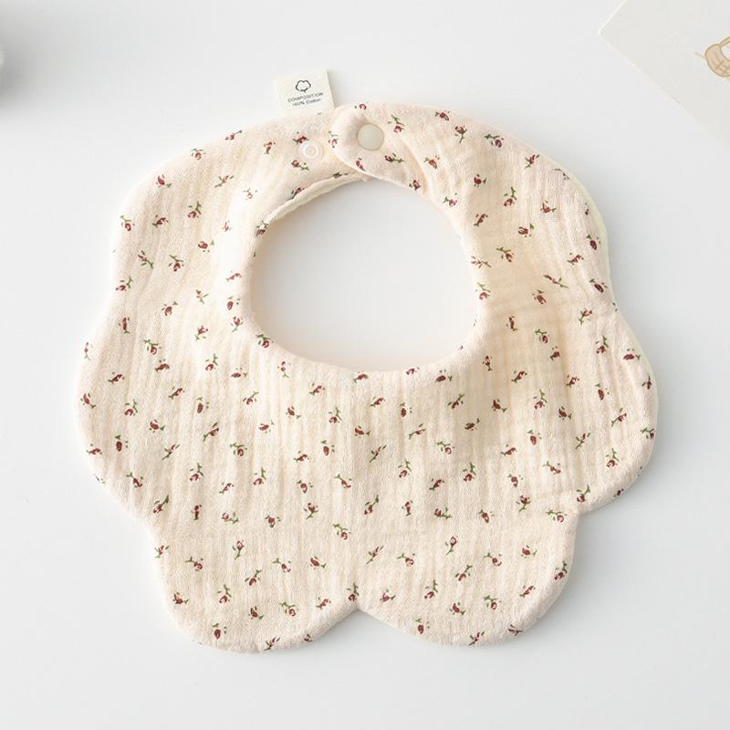 360-Degree Pure Cotton Petal Baby Drool Bib