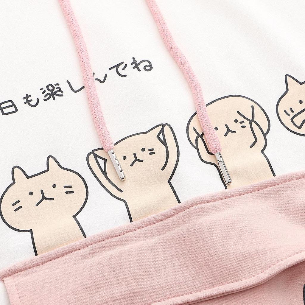 Hanorac Anime Horns Hanorac pentru studenți pentru femei Hanorac pentru studenți, cu buzunar mare, imprimat