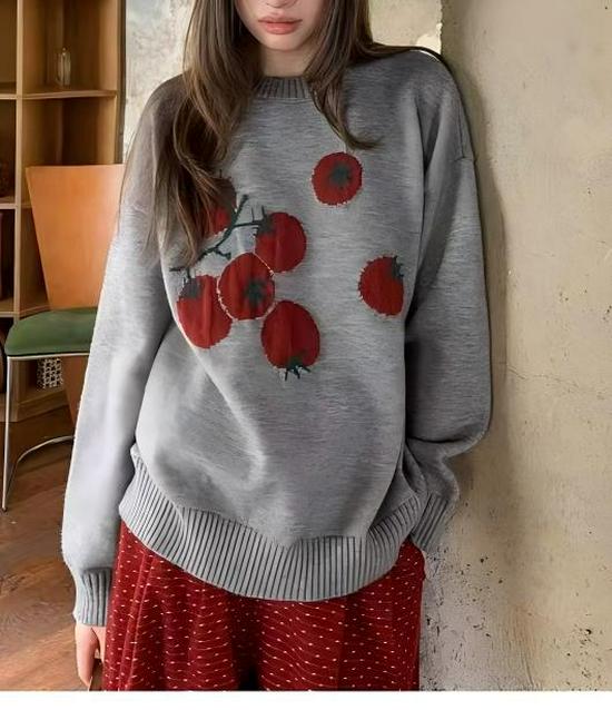 

Женский трикотажный кардиган Xiao Gua в французском стиле на осень/зиму - Стиль маленький аромат , однобортный жаккардовый, мягкий женский свитер. серый