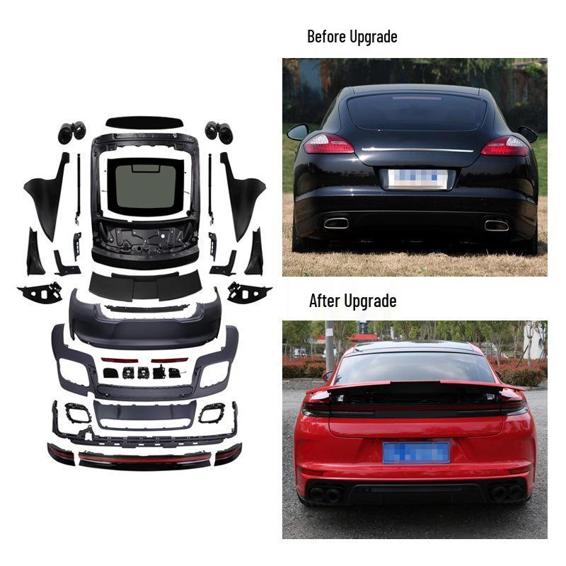 Panamera 970 Rear Bumper Upgrade Kit: 976 Body Kit with Original Hole Alignment