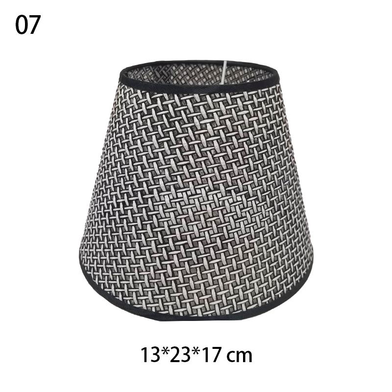 Imitation Rattan Weave Lamp Shade Handwoven Lampshade Chandelier Table Clip Drum Ceiling Lamps Floor Bedside Decor Light Cover