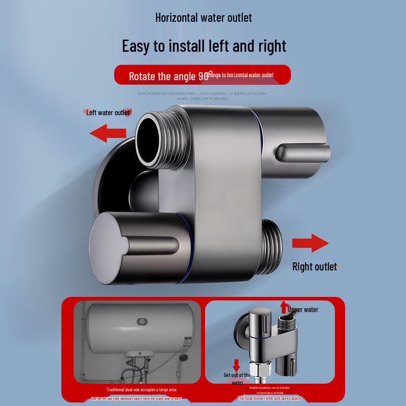 Lilang Dual Control Angle Valve with Spray Gun & Washing Machine Diverter