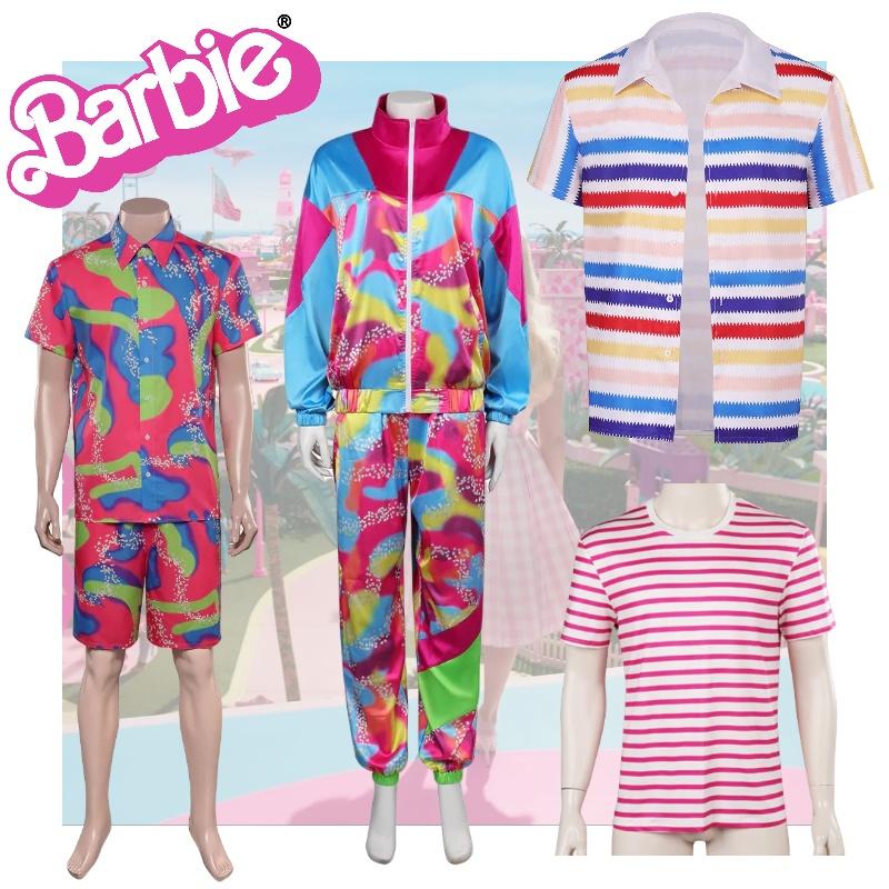 New Cross-border Movie Barbie Cos Costume For Barbie Ken Punk Style Jacket Moisture-wicking Fabric