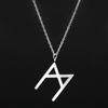 Viking Rune Necklace for Women Stainless Steel Norse Runic Pendant Layering Minimalist Jewelry Gift Delicate Feminine