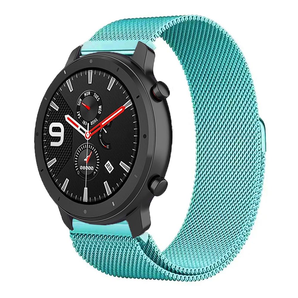 20mm 22mm Magnetic Milanese Strap for Amazfit Active 2/GTS 4 3 mini/GTR 47mm Metal Wristband for Amazfit Balance 2 1/Bip 6 Belt