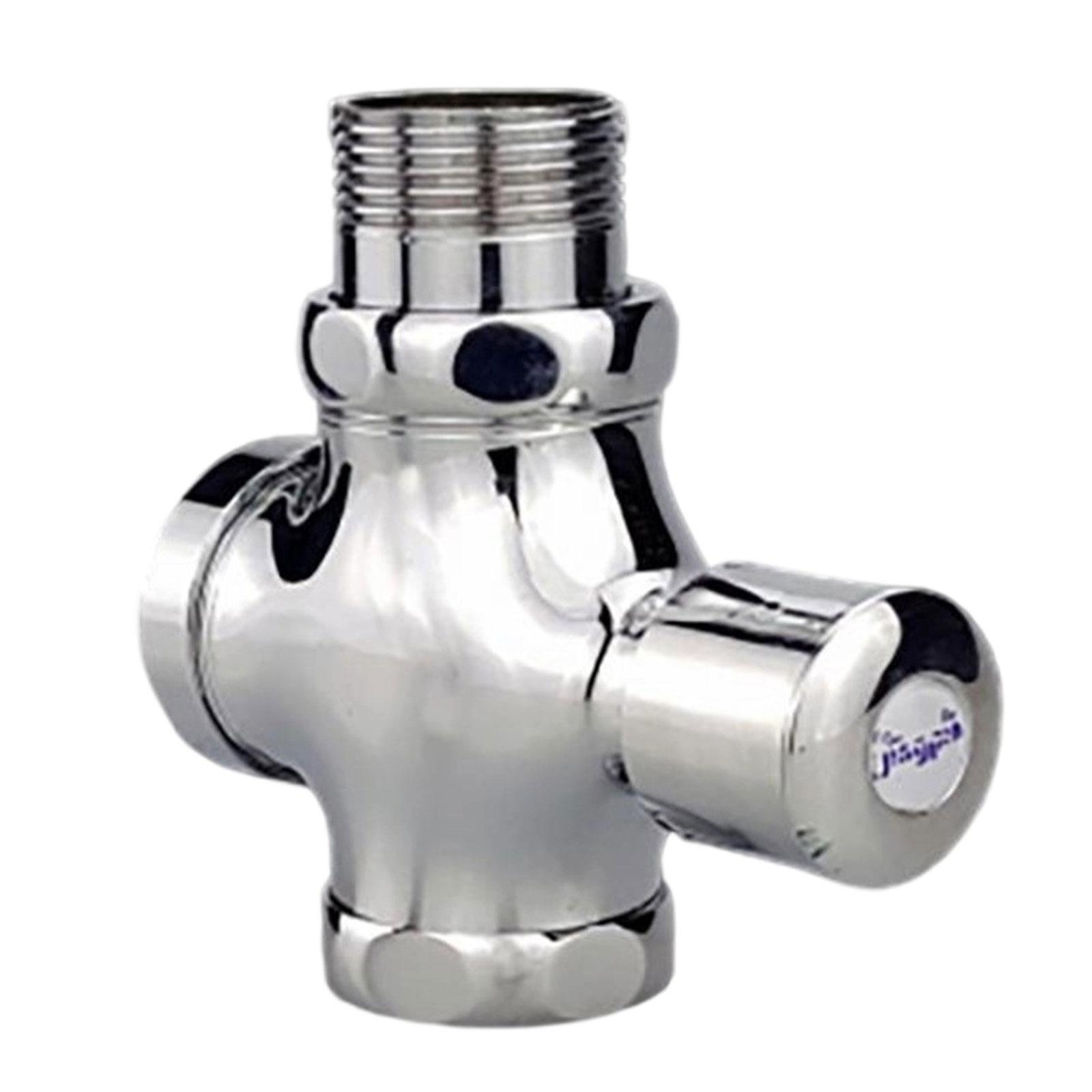 Water Saving Flush Valves Press Operated Delay Release Bathroom Flush Valves Strong Flush Mechanism for Bathroom