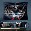 Mbappe Custom Your Name Wall Decor Tapestry Art For Pet Memorial Birthday Wedding Party Backdrop Family Gift