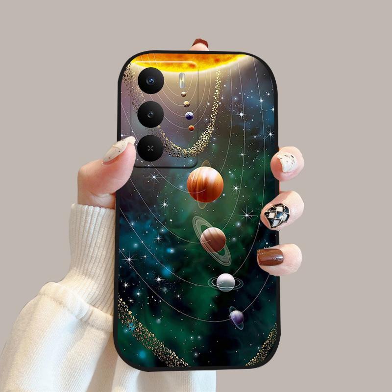 For Realme V60 Pro Case V 60 Pro Silicone Soft TPU Phone Bumper Cover For Realme 14x 5G Fashion Cute Cartoon Protective Fundas