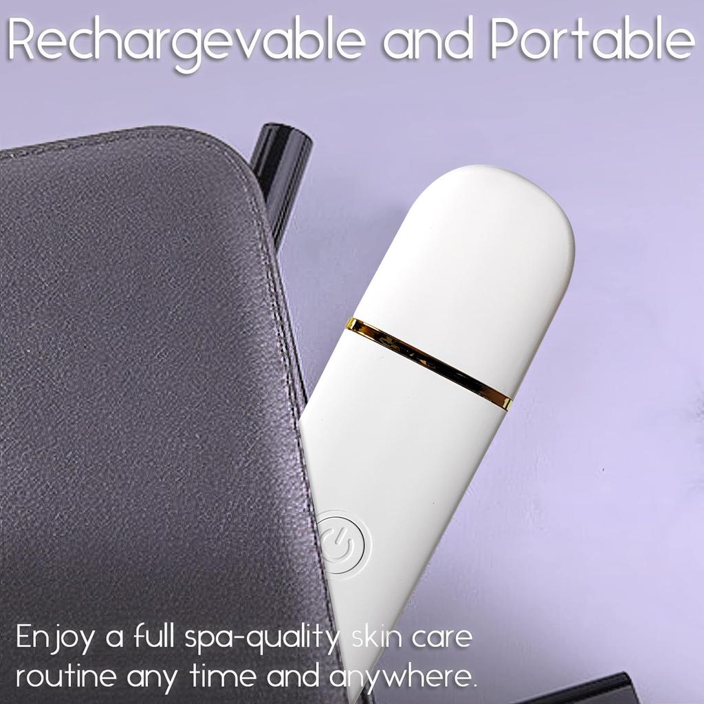4 In 1 Skin Spatula Face Scrubber, Multifunctional Blackhead Remover with Ultrasonic Vibration for Deep Pore Cleansing Tool