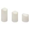 Set Of 3 Led Candles, Shiny White