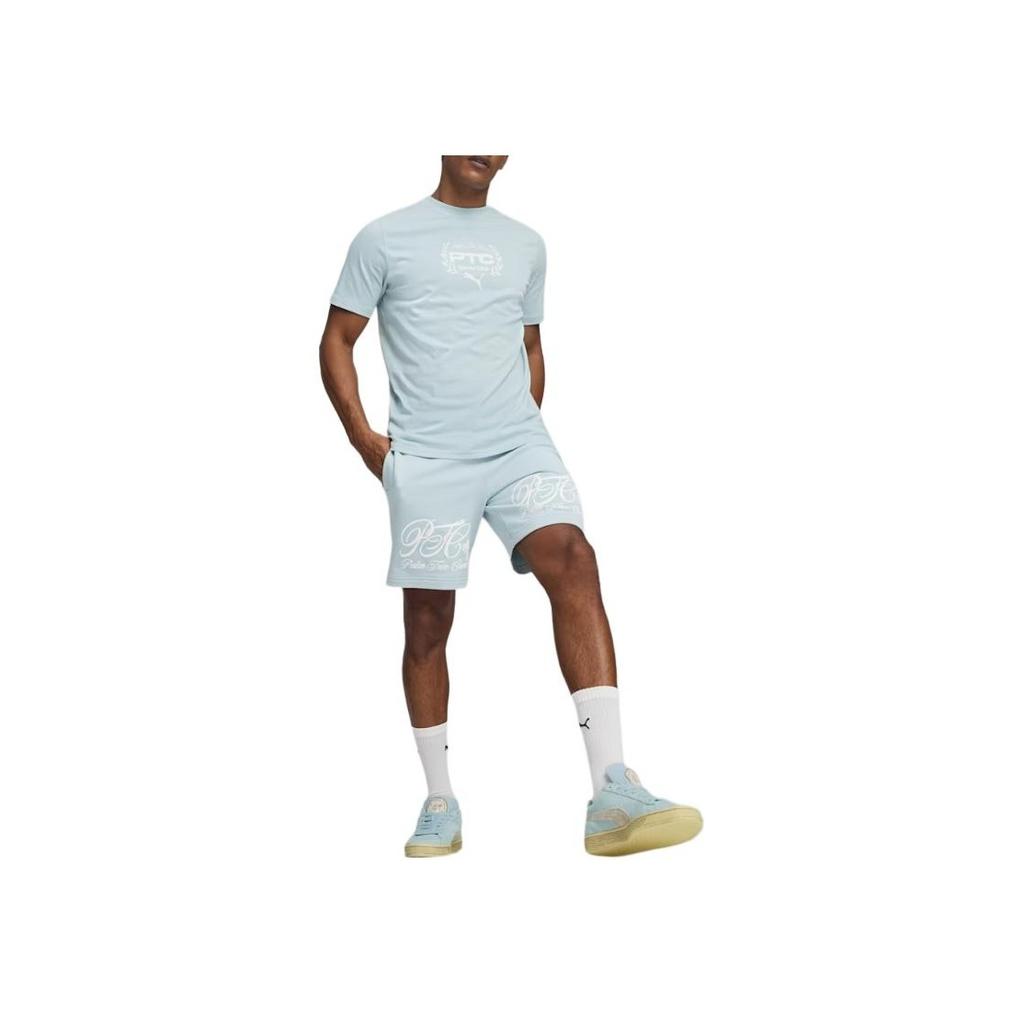 Puma X Palm Tree Solid Color Letter Embroidery Casual Shorts Men shorts Teal 624729-22