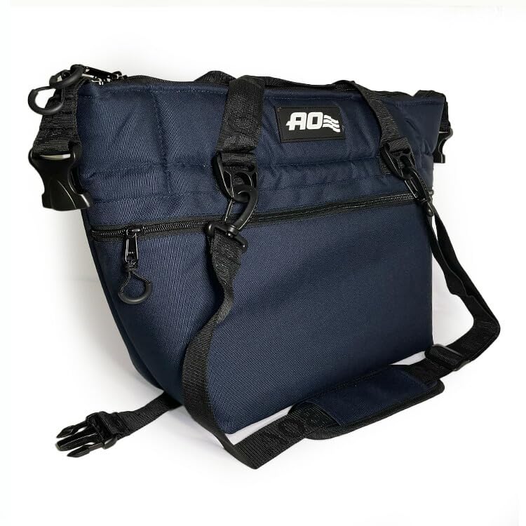AO Coolers Cooler Bag 12 Pack Canvas Soft Cooler AO12NB Navy Blue 12 PACK CANVAS NAVY BLUE Soft Cooler Bag Outdoor [AO Coolers] [Used]