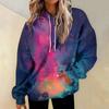 Daglig mote for kvinner Allsidige uformelle sweatshirts med rund hals Grafiske daglige langermet gradient patchwork-gensere med trykk
