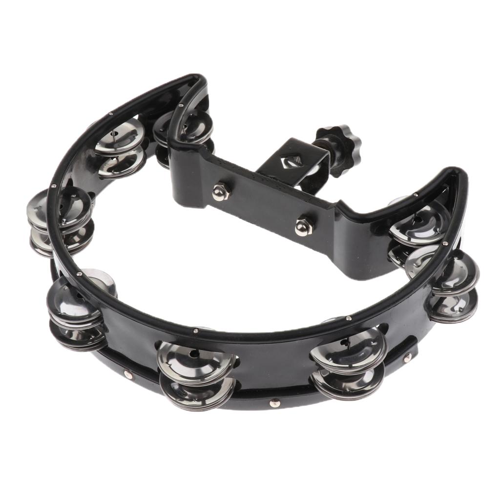 Schellenkranz Rassel 4 Paare Handperkussion aus Edelstahl für Schlagzeug