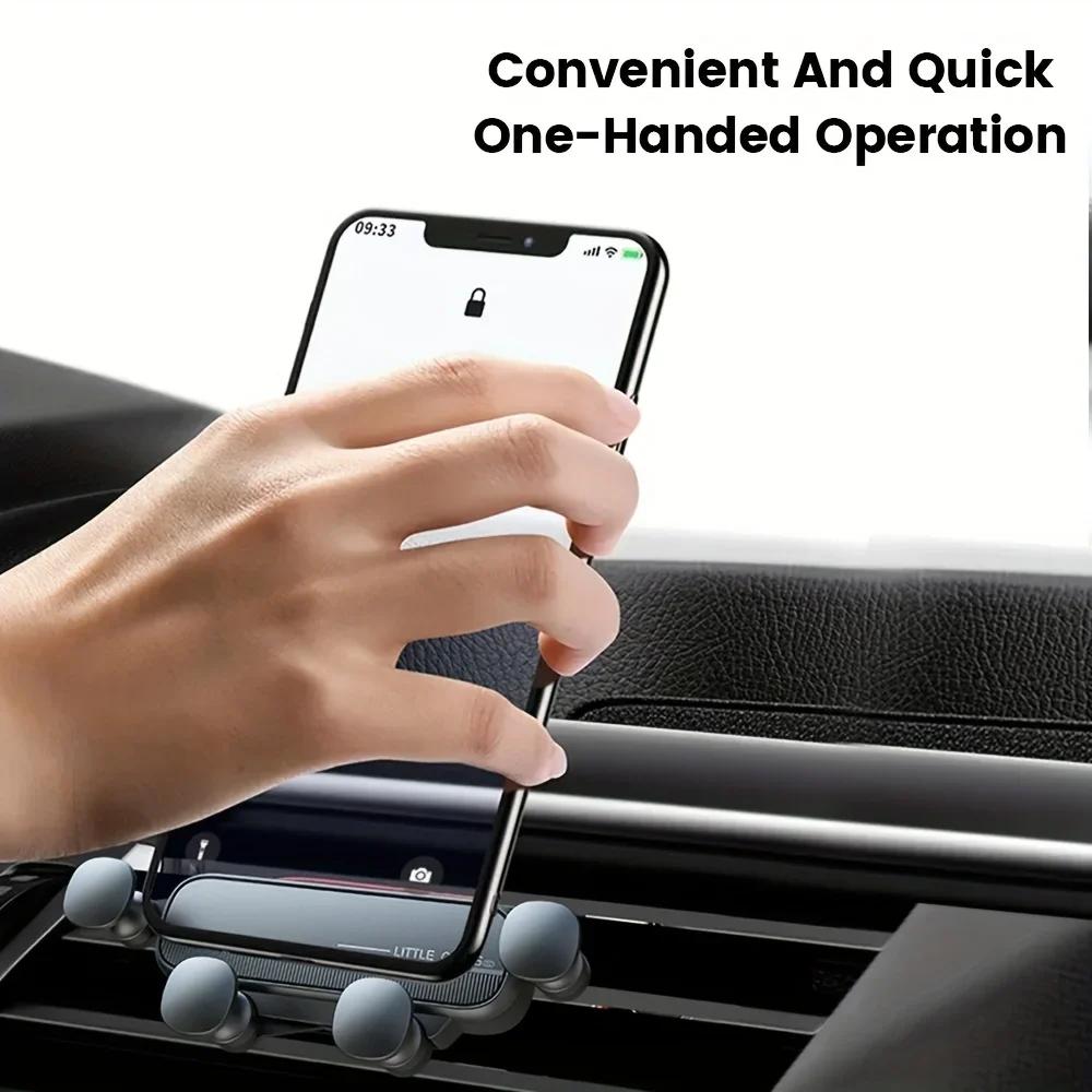 Gravity Car Phone Holder for 4.7-7 Inch Mobile Phone Car Air Vent Phone Mount Universal Shockproof GPS Clip Smartphone Stand