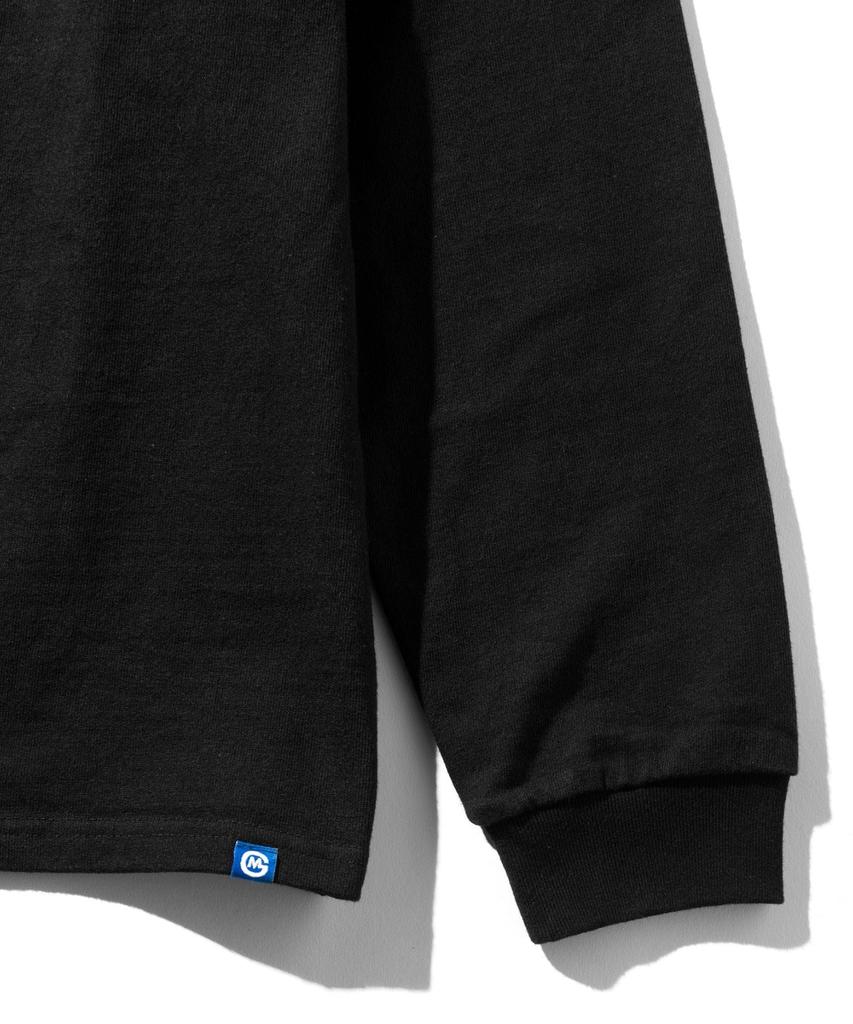 GORDON MILLER Men's Pocket Long Sleeve T-Shirt, Solid Color, Size XL, Black, 1745155