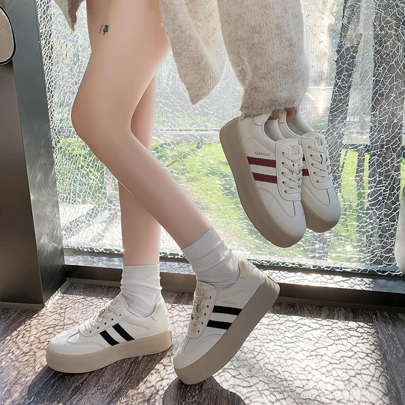 Popular German Training Shoes Breathable Thick-soled Little White Women's Shoes 2025 Spring New Versatile Women's Casual Sports Board Shoes