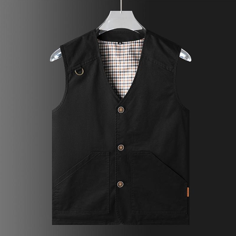 Мужской весенне-летний жилет большого размера для улицы, многокарманный джинсовый жилет без рукавов 6XL