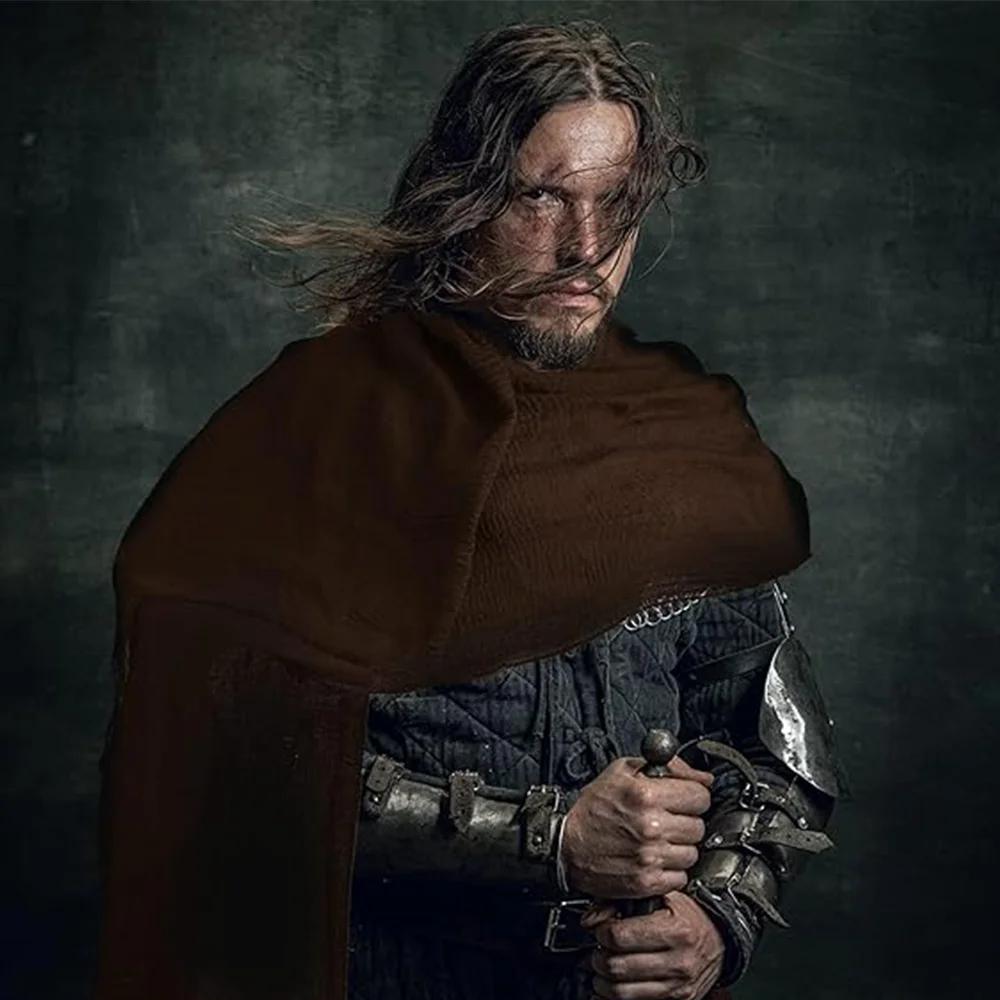 Medieval Renaissance Knight Cape Cloak Shoulder Half Cape Costume Pirate Scarf For Men Women Larp Cosplay Festivals