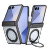 Supporto ad Anello Rotante Cornice Placcata con Custodia Magnetica per Telefono Per Samsung Z Flip 7 flip7 Galaxy Z Flip7 Copertura di Protezione per Obiettivo
