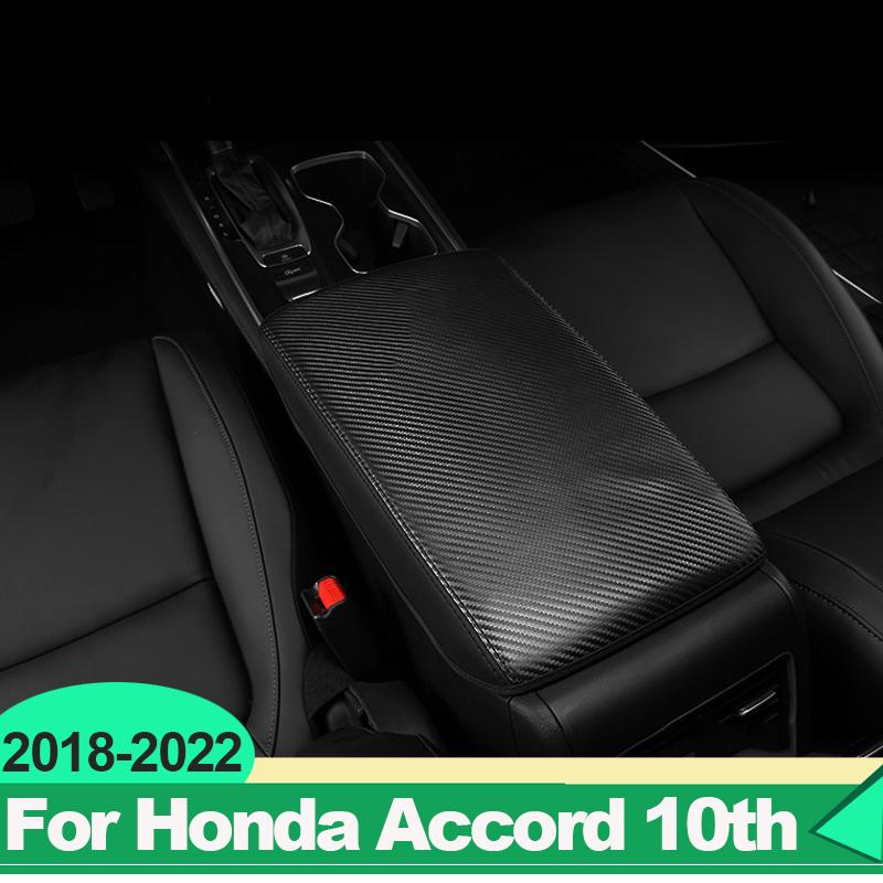 For Honda Accord X 10th 2018     Hybrid Car Armrests Storage Box Cover PU Leather Decoration Accessories