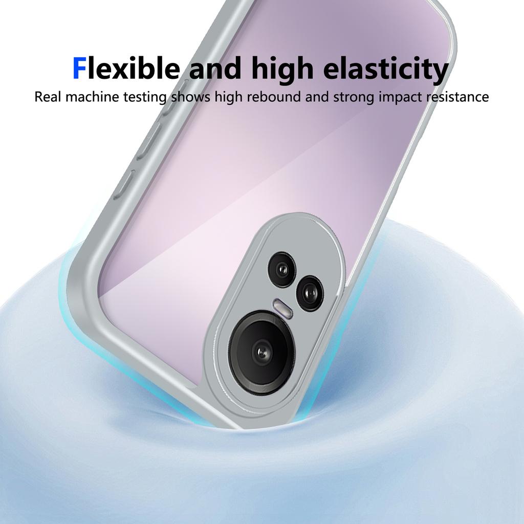 Per Oppo Reno 10 CPH2531 Custodia Air Cushion Antiurto Bumper in Silicone Cover Posteriore Trasparente Opaca Custodia Rigida per Telefono per Oppo Reno 10 Pro