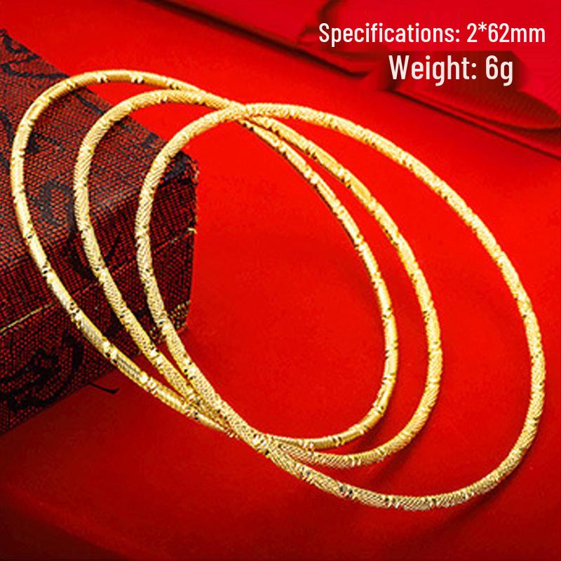 Women's Bohemian Gold Sand Brass Bracelet with Long-Lasting Colorfast Finish