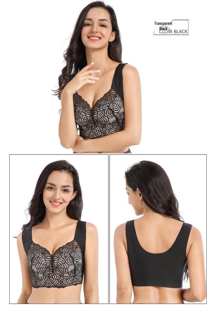 Spitzen-Schlaf-Tanktop-BH in Übergröße: Drahtlos, Dünn, Sexy Grenzüberschreitender Stil